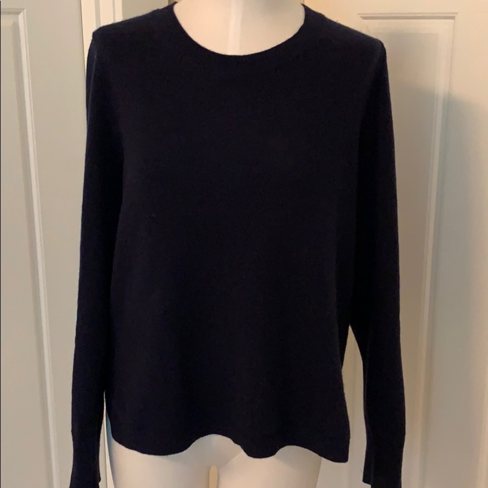 J. Crew Navy 100% Cashmere Sweater